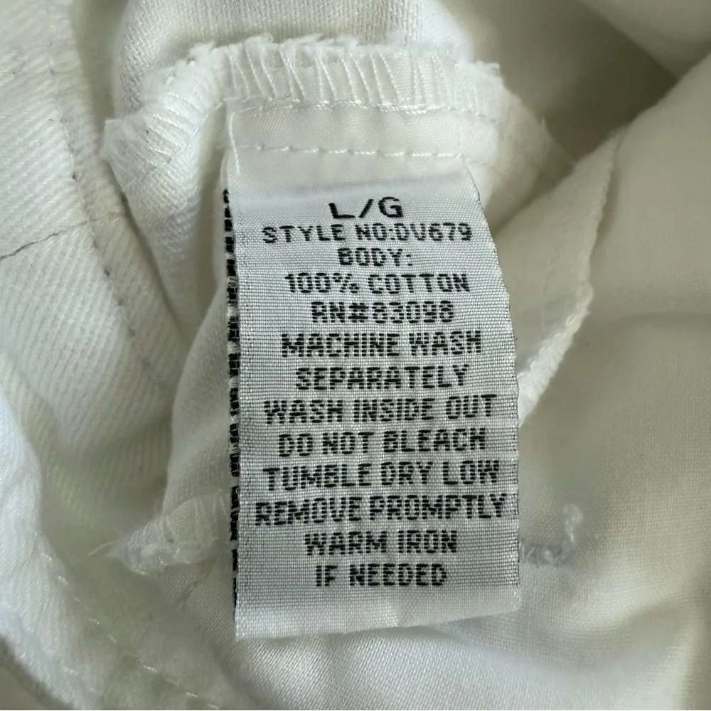 Ci Sono White Distressed Cotton Denim Jean Vest Button Details Women’s Large EUC - Picture 7 of 13